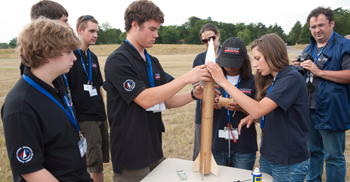 Student with PM's rocket