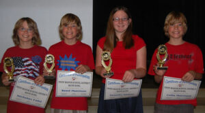 From left: Nicholas Fafel, Reed Morrison, Samantha Adelman, Colin Morrison