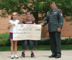 Presenting Millersville VFW with check