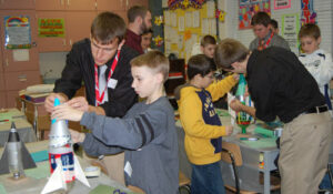 Millersville University students work with 5th grade classes at Conestoga Elementary