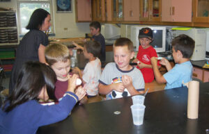 Students in the Mad Scientists course made slime out of borox