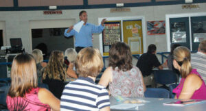 Penn Manor staff listen to instructor