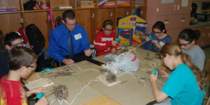 Conestoga 5th graders making Jamestown settlement