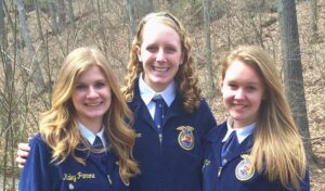 Pictured, from left, are Kaley Pannone, Victoria Herr and Kayla Major.
