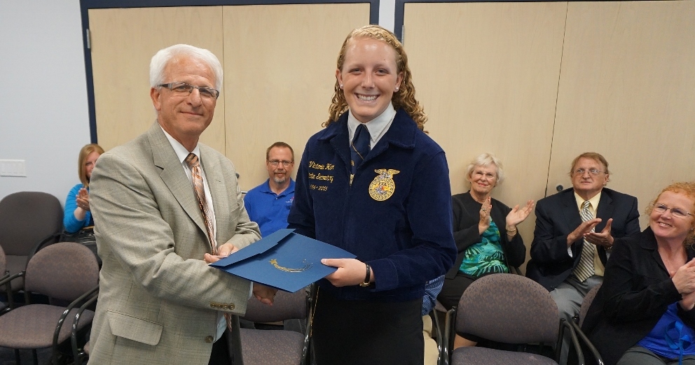 Herr honored for state FFA service