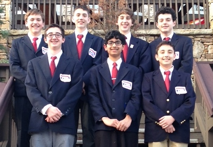 Participants from Manor Middle School were, from left, front row, Bryce Julian, Neel Mahapatra and Seve Flores; back row, Jared Stephan, Matt Schaefer, Ray Gerner and Josh Brant.