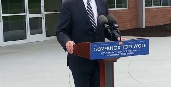 Governor Wolf at podium