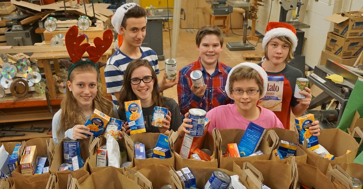 Marticville TSA members sort donations.