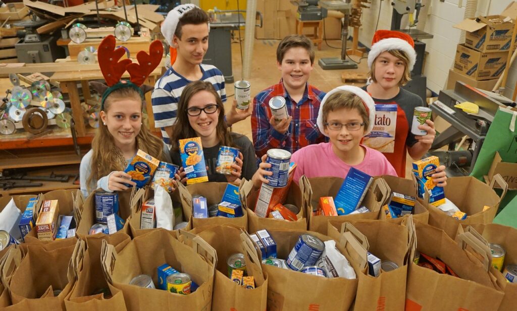 Marticville TSA members sort donations.