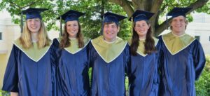 From left, Emily Thyrum, Emily Ferrick, Evan Toomey, Danielle Wright and Jack Zimmerman.