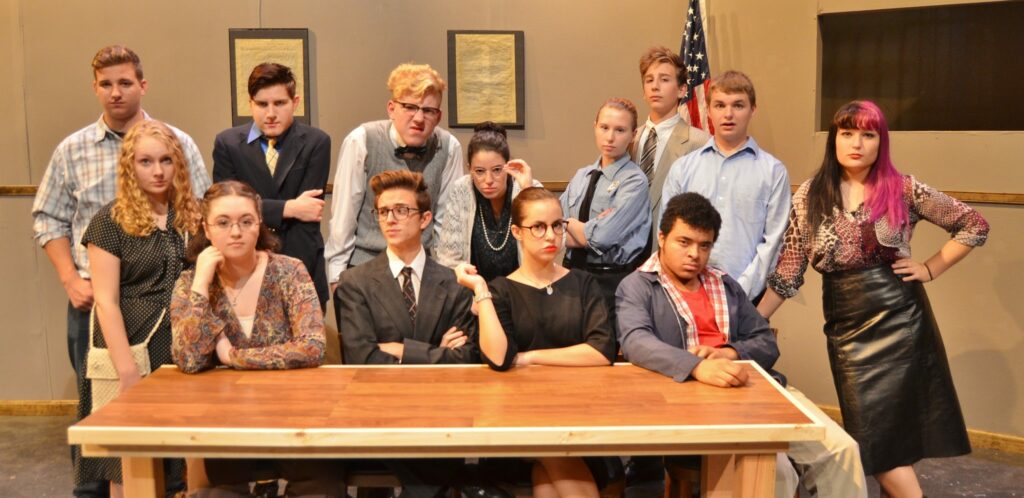 Cast members include, front row, from left, Skyla Taglieri, Maddie Beatty, Logan Connelly, Claudia Heitland, Kris Boston, Kassidy Ponton; back row, from left, Parker Brown, Alex Anderson, Garrison Webster, Hailey Fafel, Logan Connelly, Max Minnick and Alex Patterson.