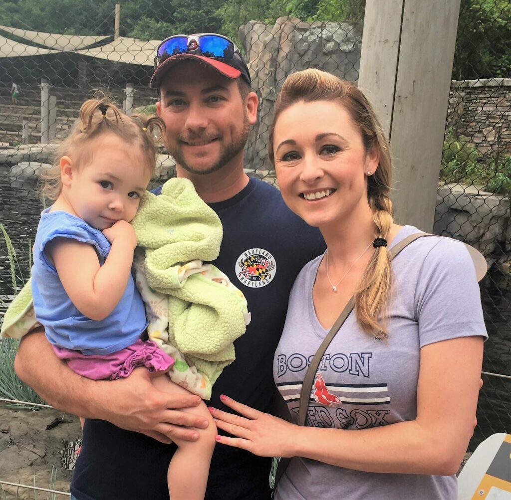 Jason Mattern with his wife, Allison, and daughter, Addison.
