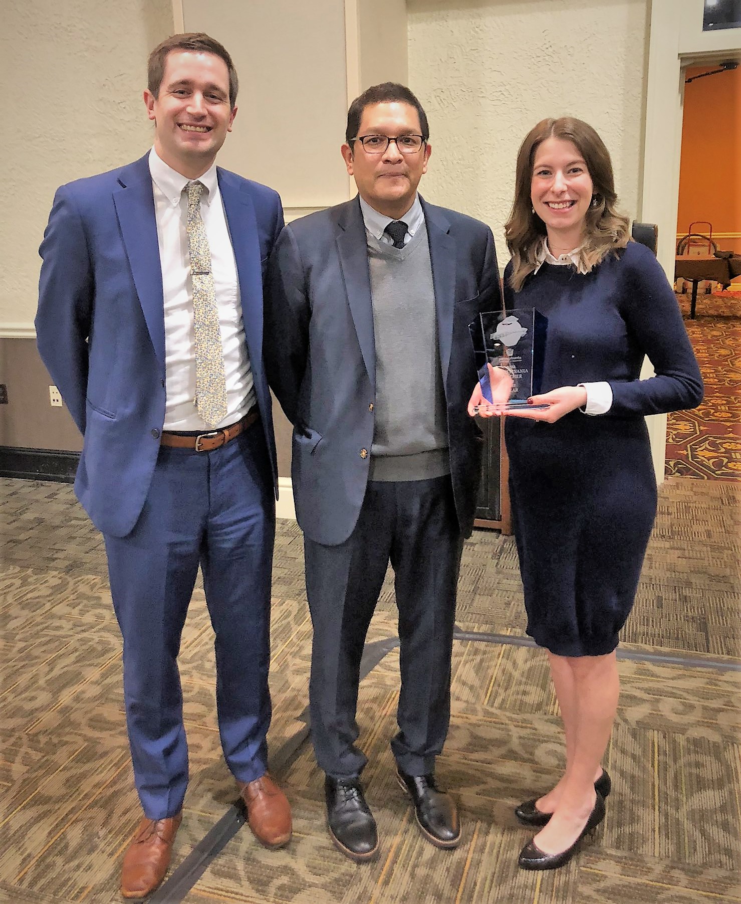 Mrs. Raff, Jeremy Raff and Education Secretary Noe Ortega.