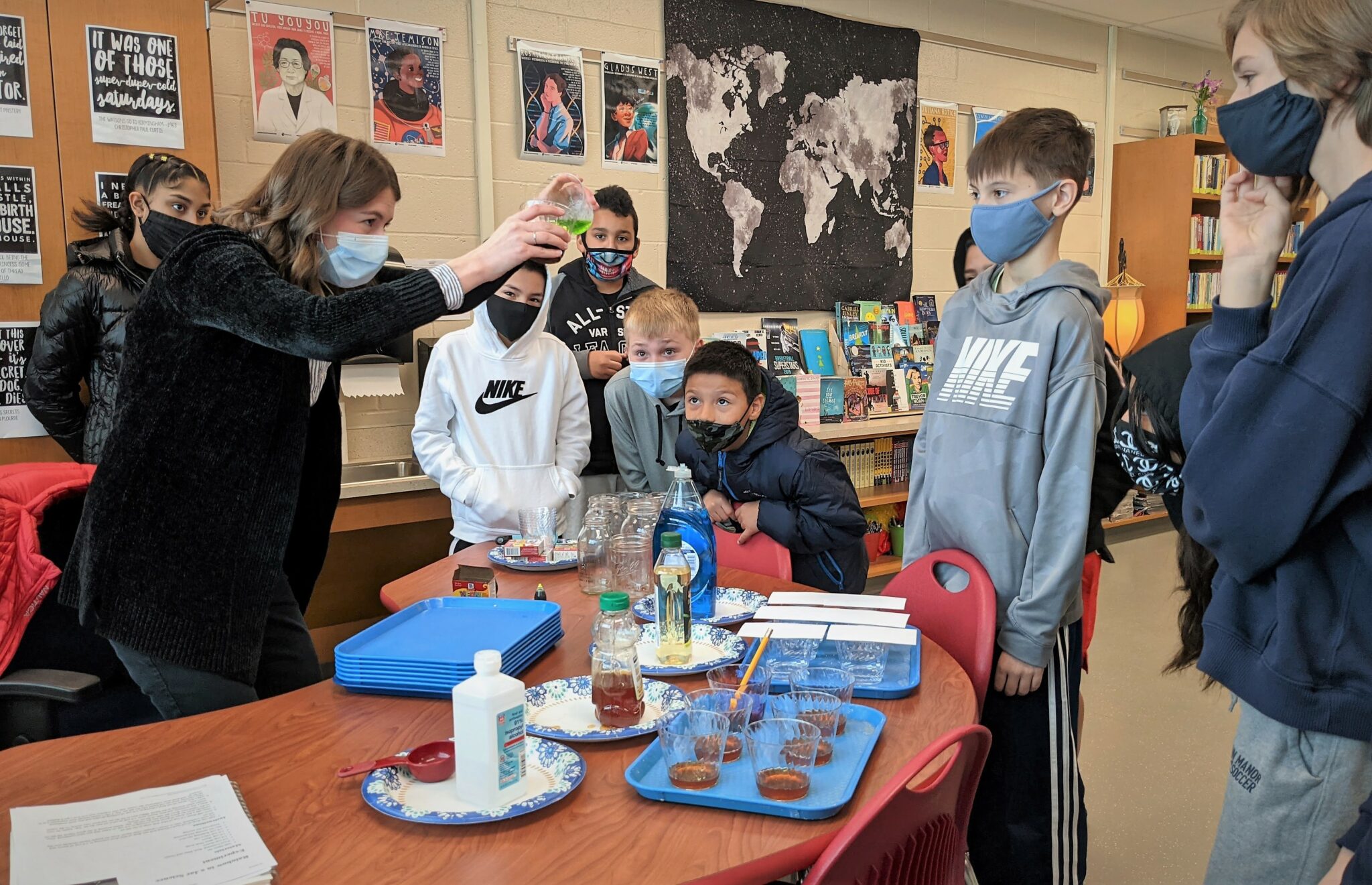 Mrs. Raff in her classroom