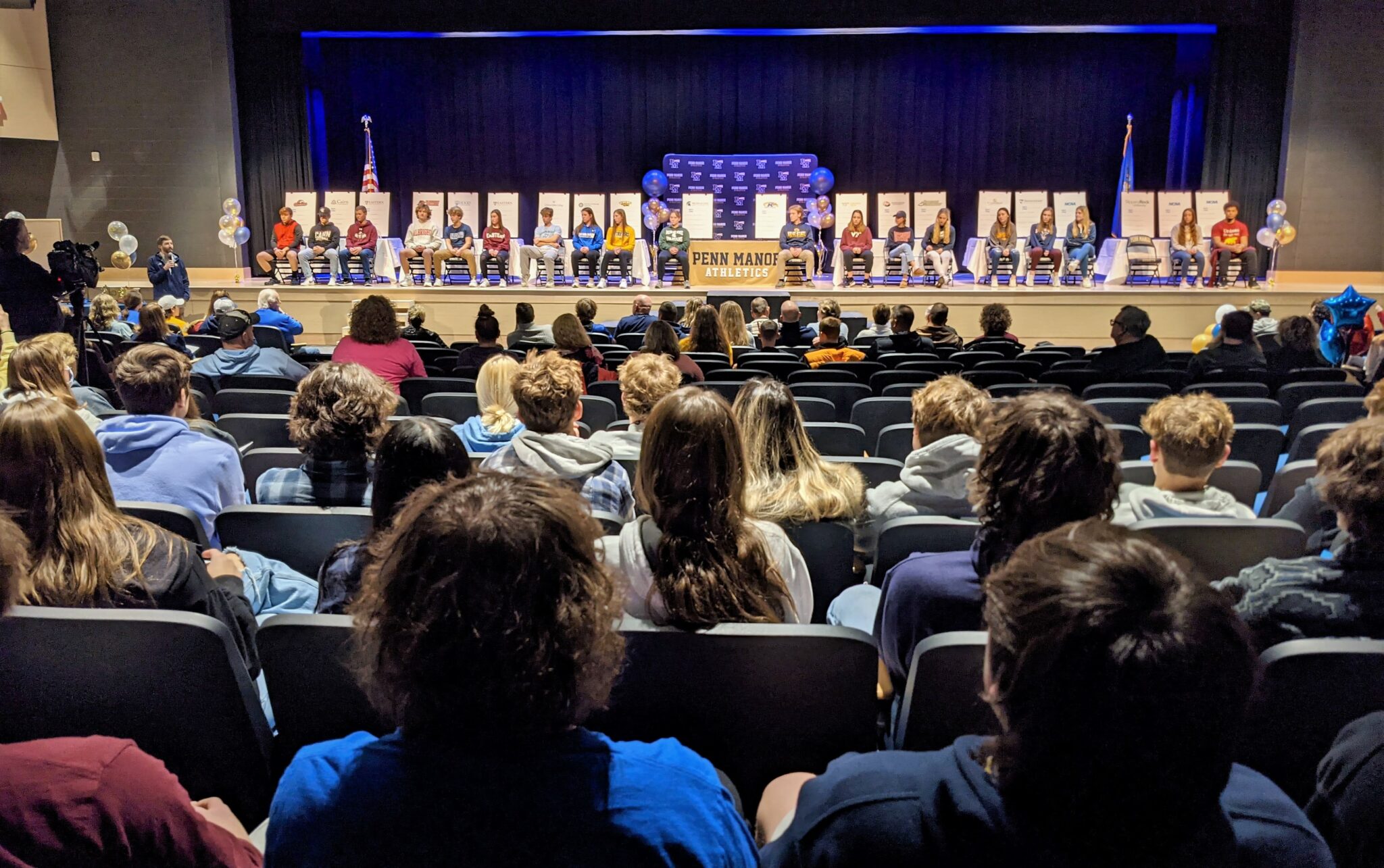 National Signing Day ceremony at Penn Manor High School.