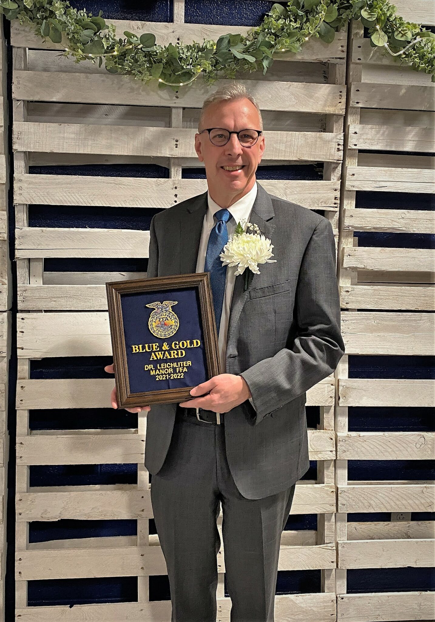 Mike Leichliter, Blue & Gold Award recipient