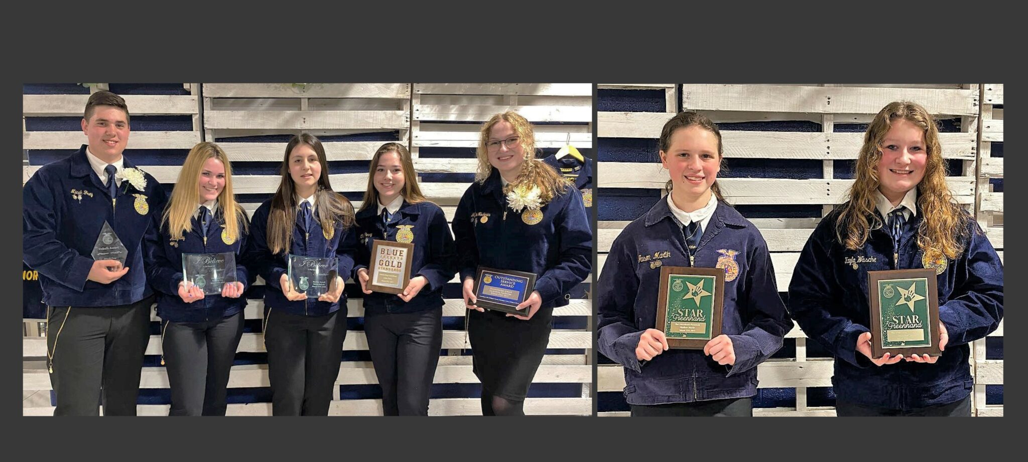 Manor FFA members with awards