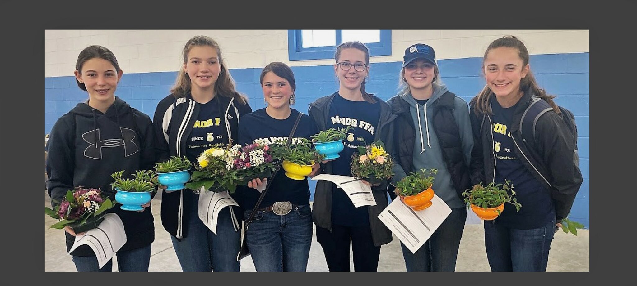 Photo of Manor FFA floriculture team members