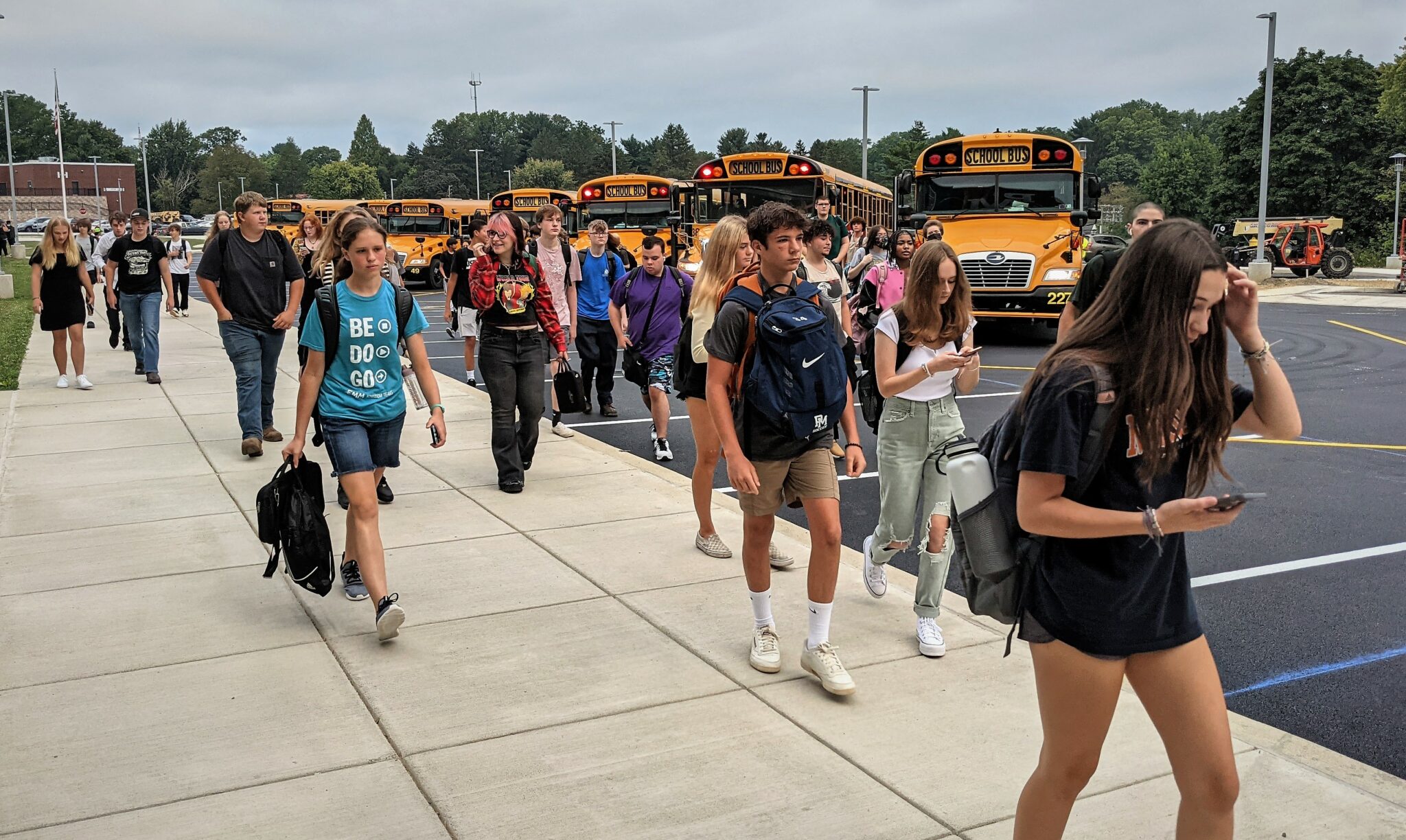 Photo of students entering Penn Manor High School