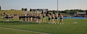 Photo of cheerleaders performing