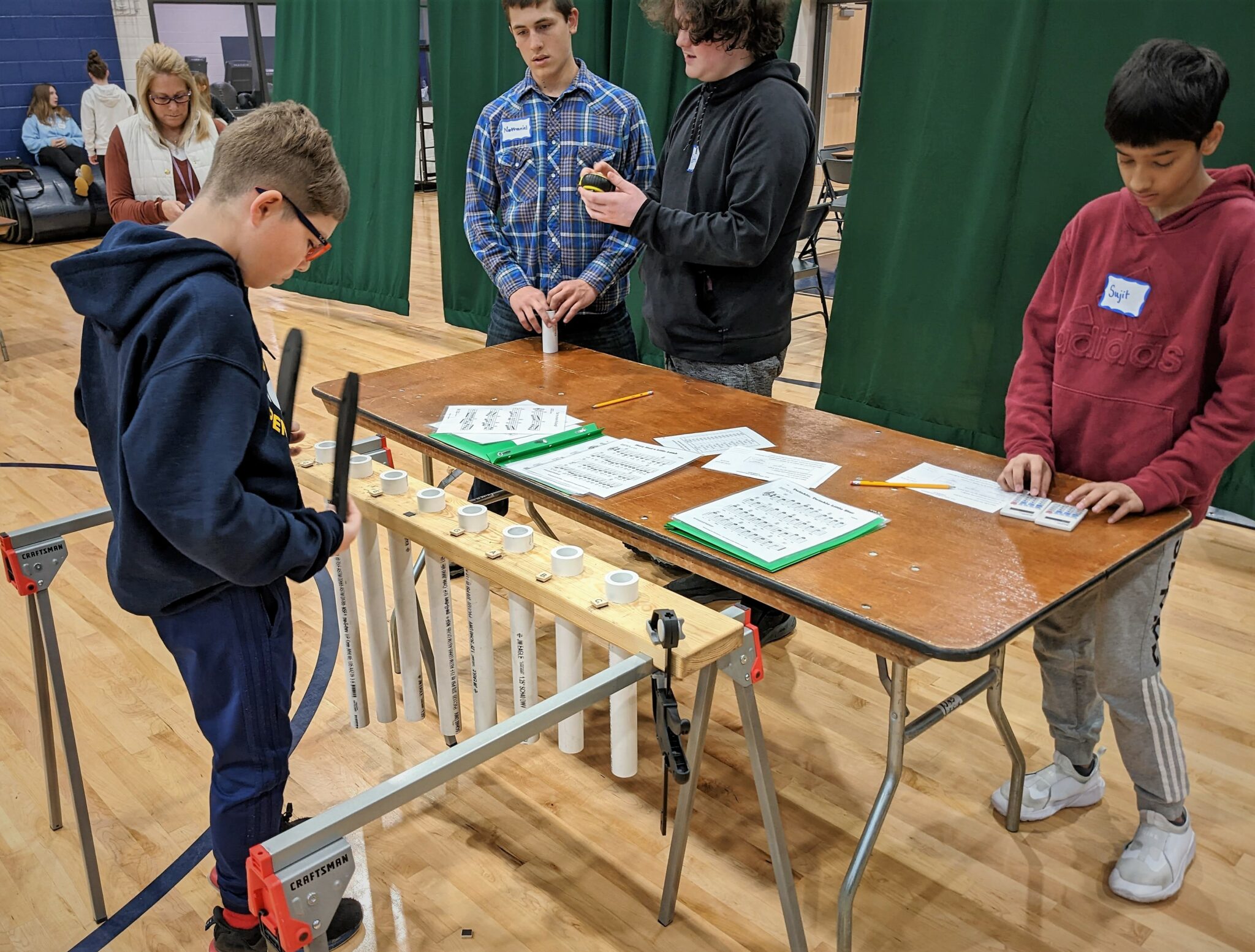 Photo of students participating in the STEM Summit