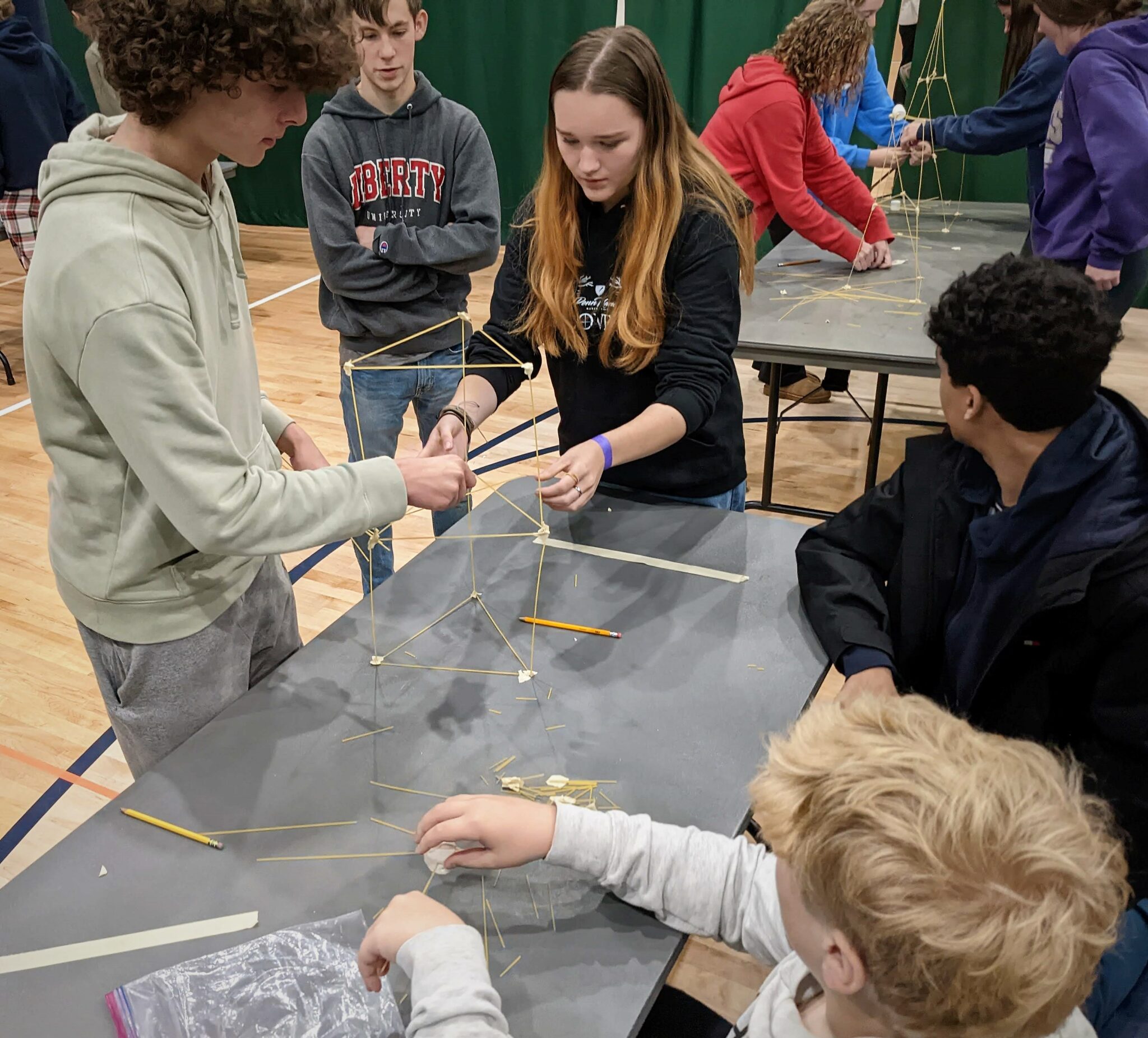 Photo of students participating in the STEM Summit