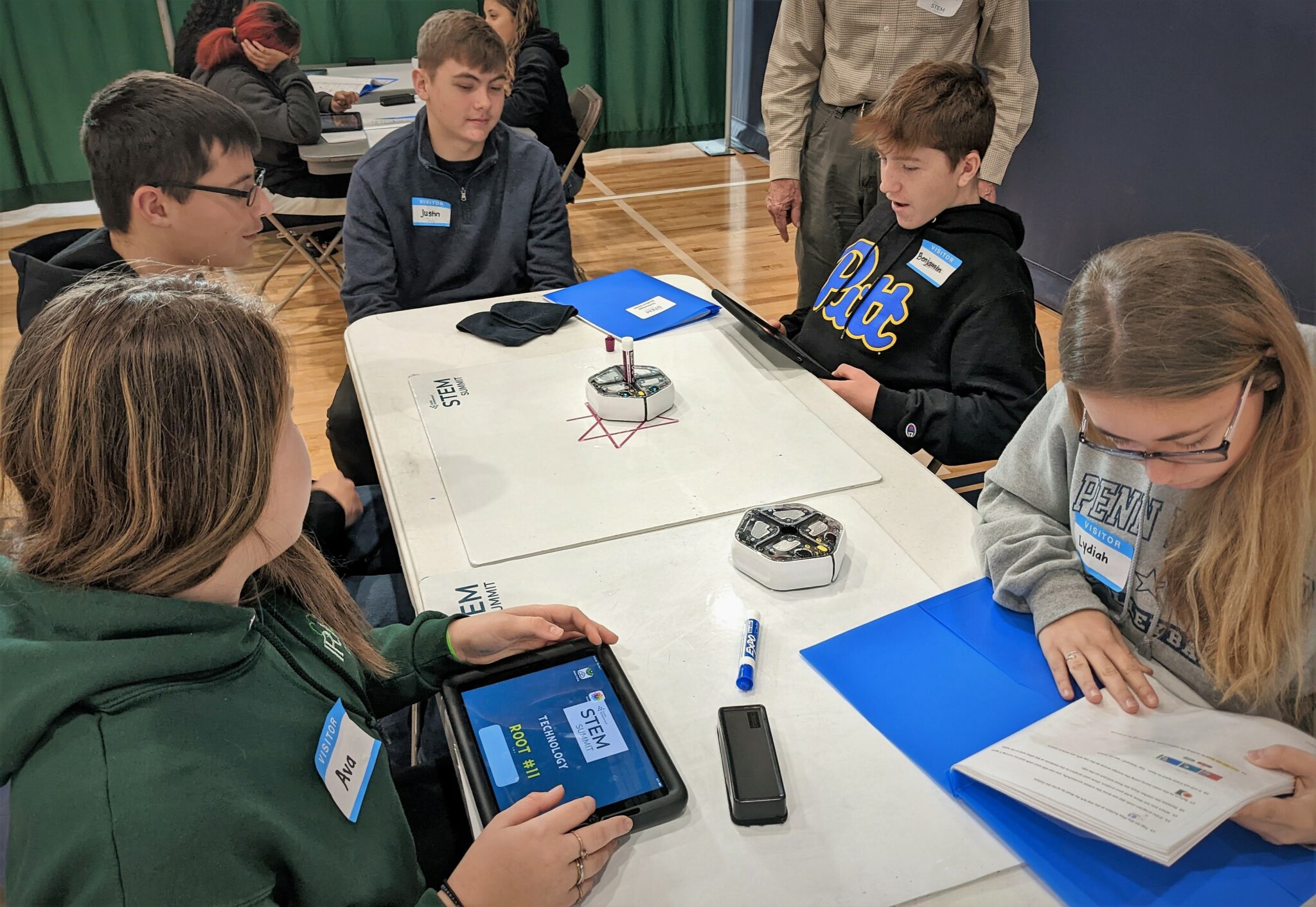 Photo of students participating in the STEM Summit