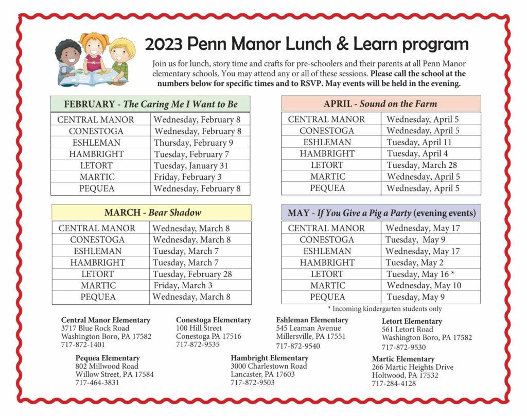 Photo of Lunch & Learn calendar