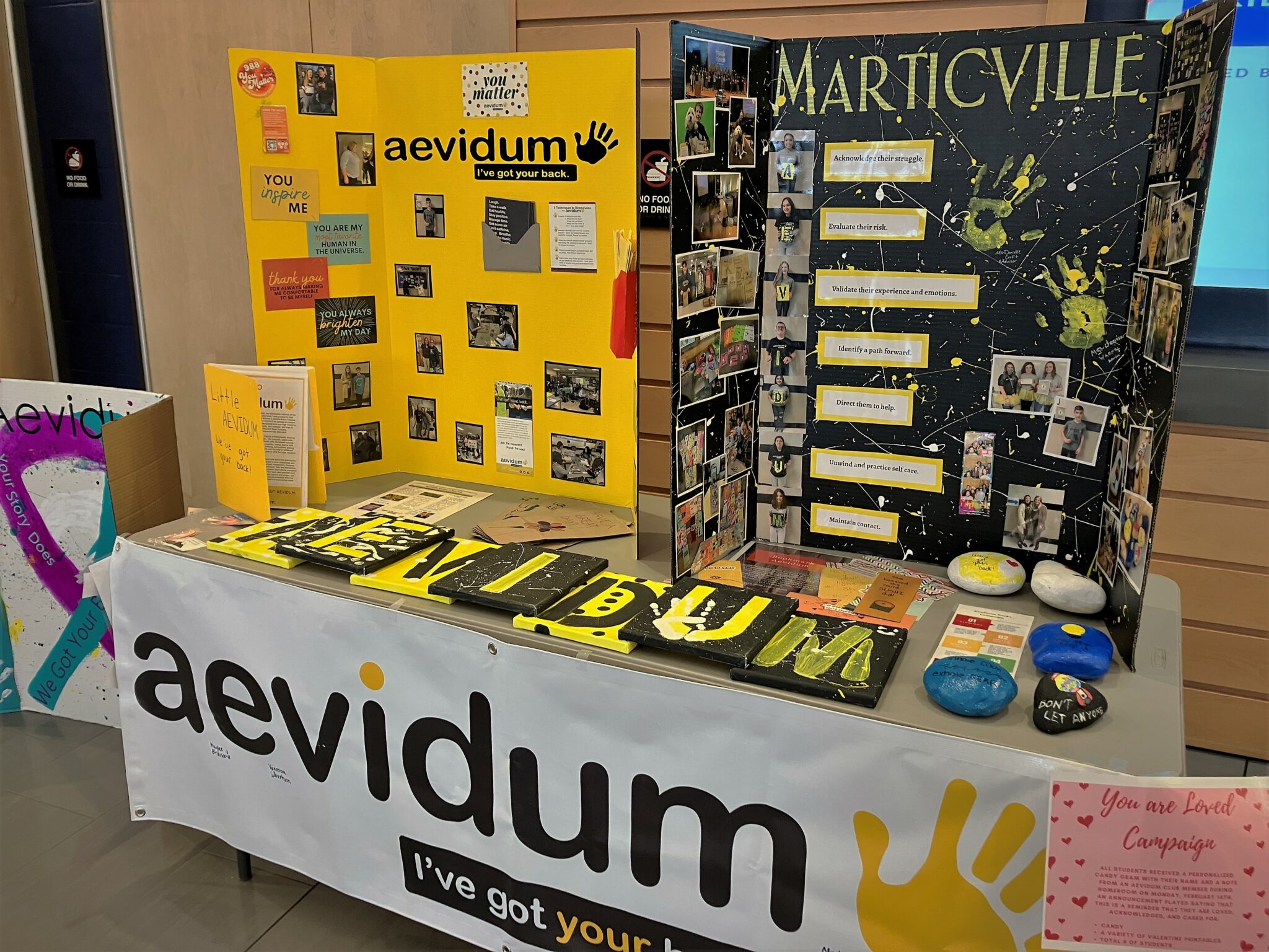 Photo of Aevidum conference welcome table