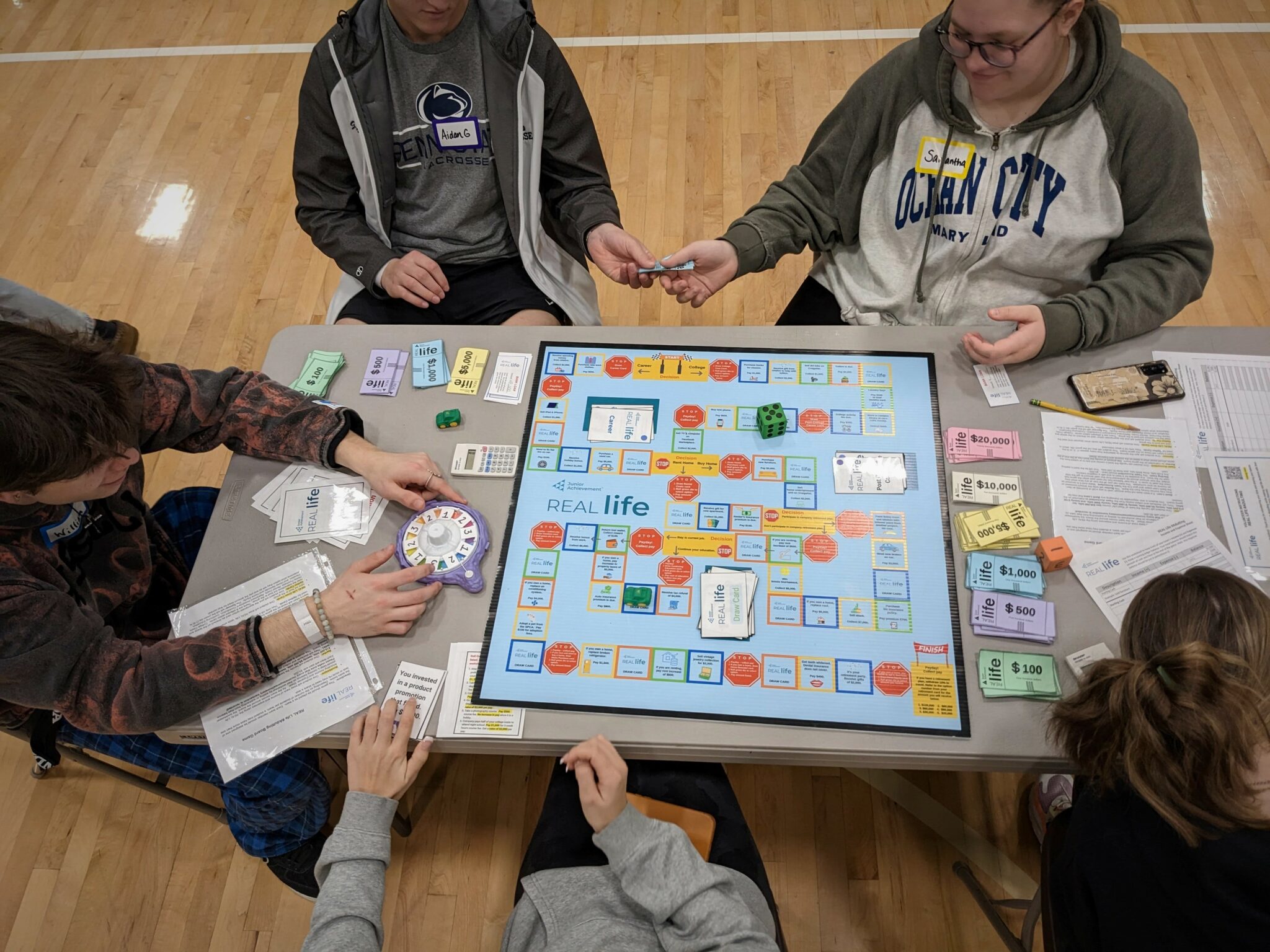 Photos of REAL Life activities in Penn Manor gym