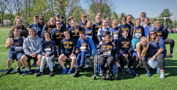 Unified Track Team students and coaches