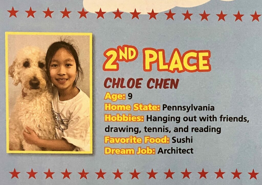 Phot of Chloe Chen with details on her.