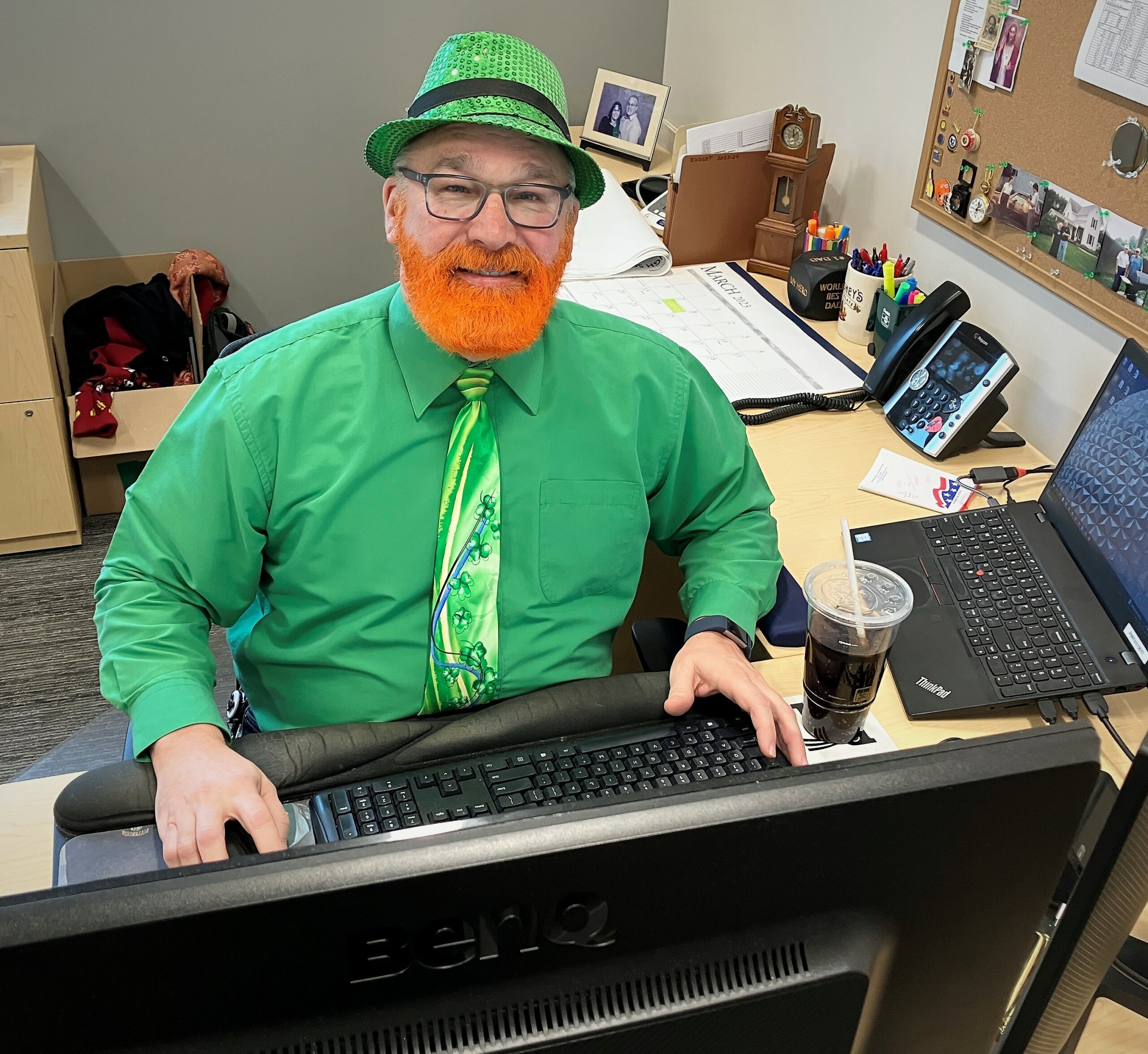 Chris Johnston dressed as a leprechaun