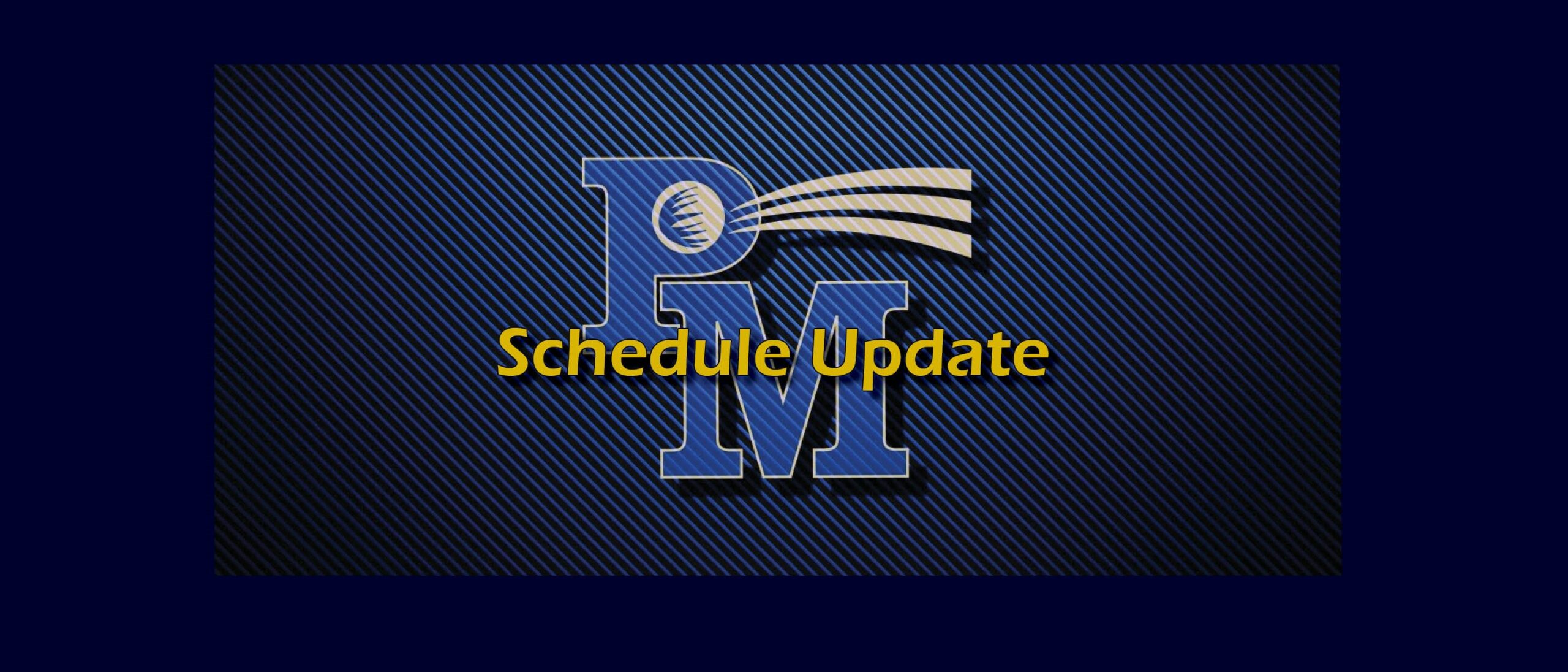 Penn Manor logo that includes the phrase "Schedule Update"