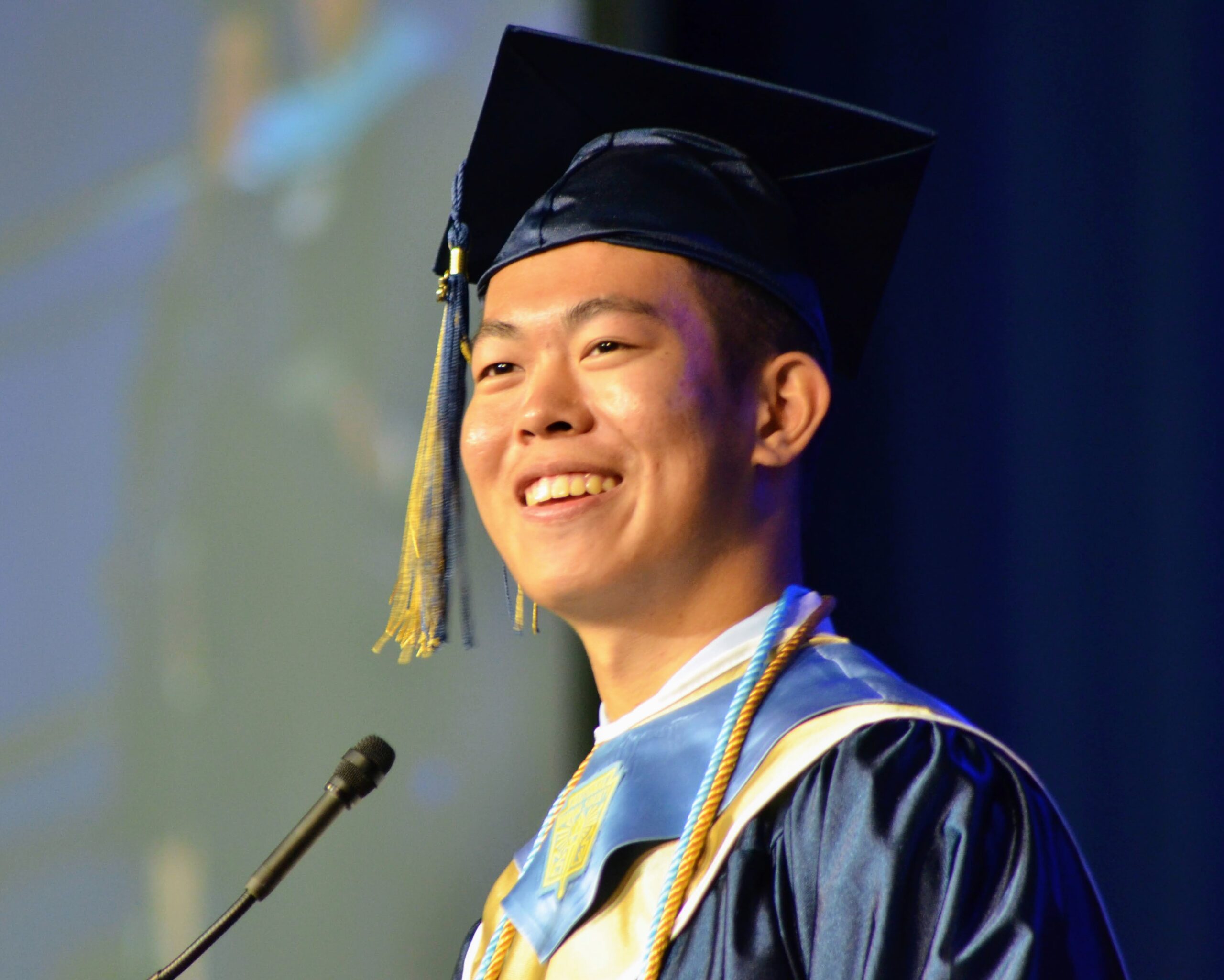Graduation speaker Jordan Chen.