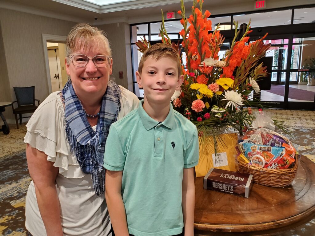 Eshleman student Liam Edwards and his teacher, Mindy Swope.