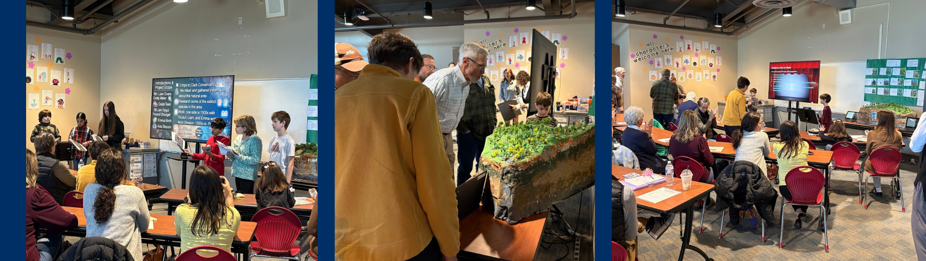 Students present on findings from the Clark Conservancy